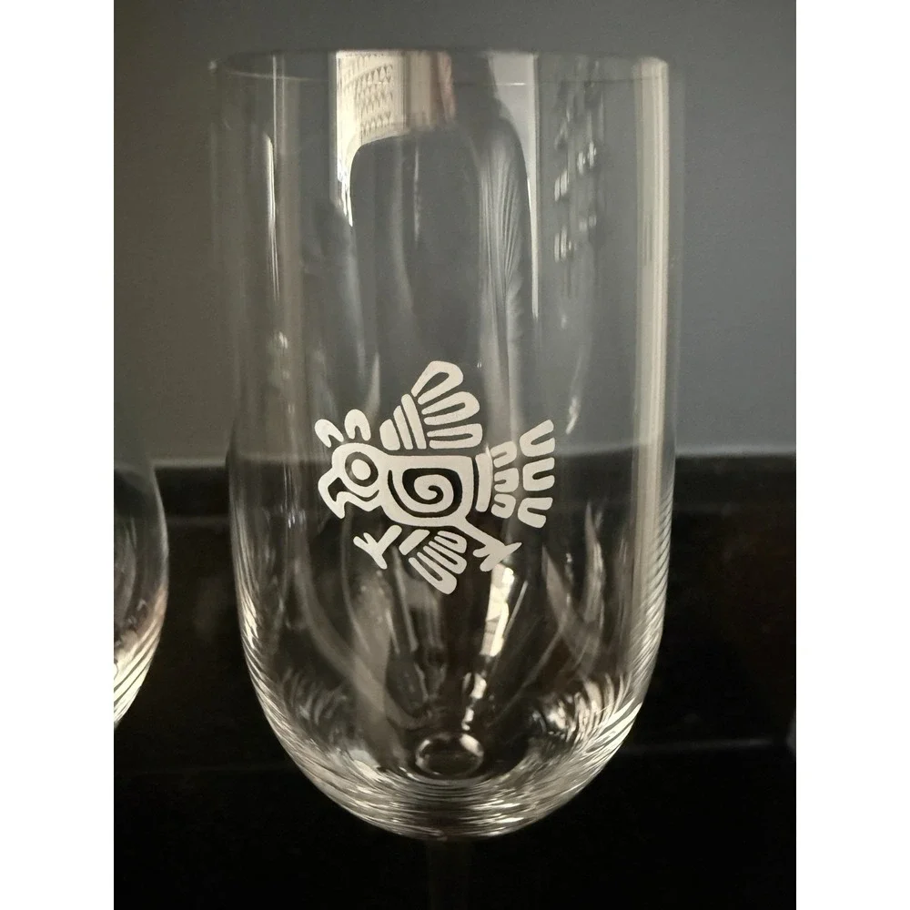 Riedel Partida Tequila Glasses Set of‎ 2 Unique Partida Logo Emblem 640818 NEW